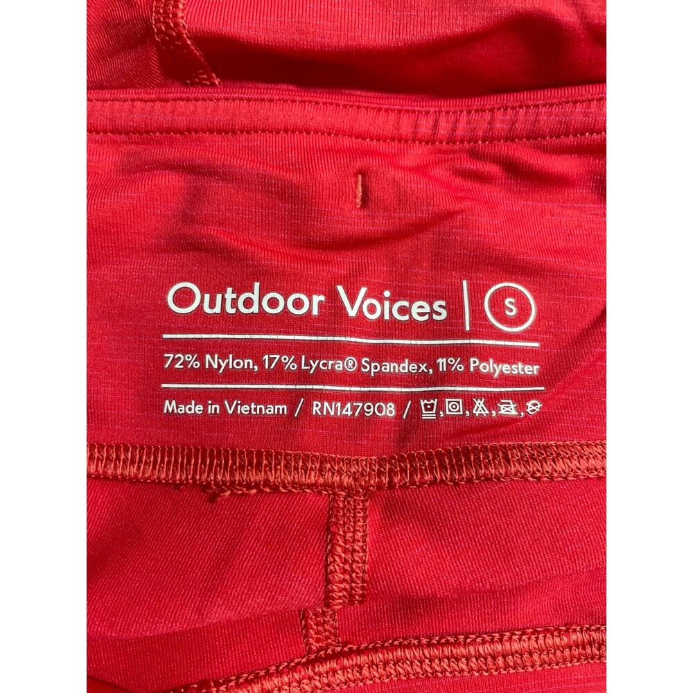 Outdoor Voices Women's Red Mid Rise Yoga Running Athletic Biker Shorts Size S - Picture 5 of 5